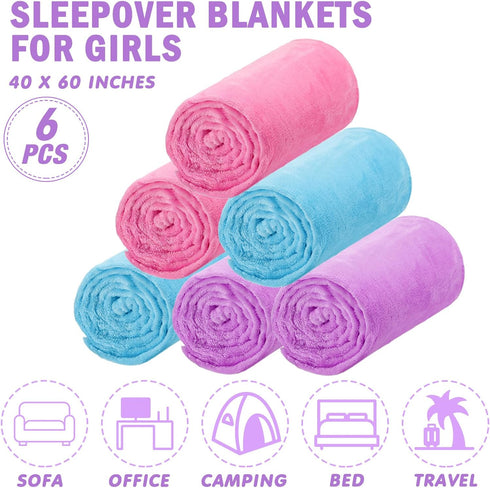 6 Color,40 60 Inch) SmoothNovelty Pcs Eater Fleece Throw Blanket Bulk for Kids Soft Plush Flannel Throw for Kids Girl