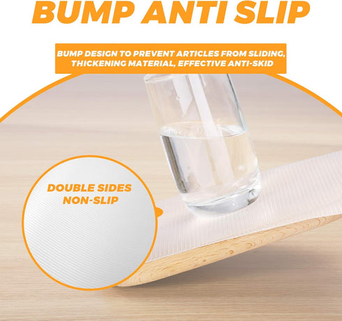 Glotoch Non Adhesive Shelf Liners for Kitchen Cabinets, Clear 12"X60", Waterproof and Durable Drawer Liners for Cupboard