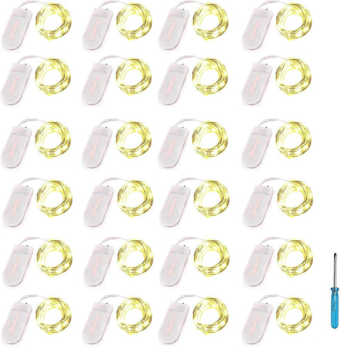 24 Packs Fairy Lights Battery Operated LED String Light 10.2FT 30LEDs Waterproof