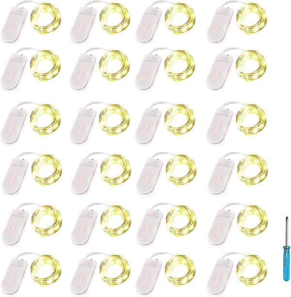 24 Packs Fairy Lights Battery Operated LED String Light 10.2FT 30LEDs Waterproof