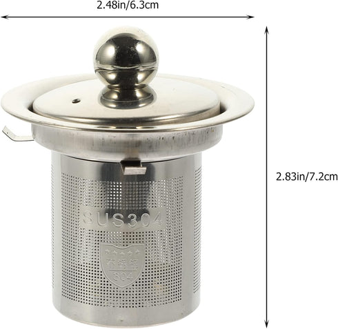 SHERCHPRY Teapot Tea Strainer Metal Teapot Infuser Insert Tea Ball Fine Mesh Tea Infuser Tea Steeper for Loose Tea Metal Tea Filter Tea Mesh Strainer Glass Condiment Stainless Steel by SHERCHPRY