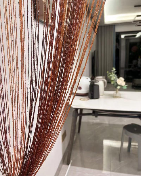 ave split Decorative Door String Curtain Panel, Wall Fringe Divider, 100cm*200cm (#018332)