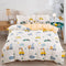 Kids Duvet Cover Set Twin, Cotton Cartoon Car Truck Bedding Set for