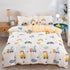 Kids Duvet Cover Set Twin, Cotton Cartoon Car Truck Bedding Set for