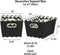 Household Essentials Fabric Storage Bins, Set of 2, Tapered KD Bins with Dual Grommet Handles, Black Chevron Print