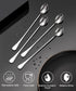 9.5-Inch Set 4 Lovingly Yours Long Handle Iced Tea Spoon, Coffee Spoons, Ice Cream Spoons, Stainless Steel Cocktail