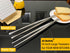 JETKONG 16-Inch Fine Tweezer Tongs - Extra-Long Cooking Tweezer, Stainless Steel Kitchen Tweezers (Round-Tips)