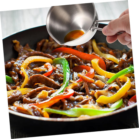Pour Oil Small Pot Steaming Pot Steel Pot Sauce Pan Saucepan Metal Pot Stainless Steel Cookware Pot Steamer Non Stick Pot Pouring Pot Oil Pots for Cooking Milk Pan Mini Pan by NAMOARLY