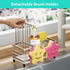 Countertop HapiRm Sink Caddy Sponge Holder - Self-draining Kitchen Sink Organizer with Smiley Face and Brush Holder