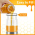 9 oz Neodaco Glass Honey Dispenser No-drip with Handle Maple Syrup Container Honey Jar for Coffee, Pancakes & Waffles