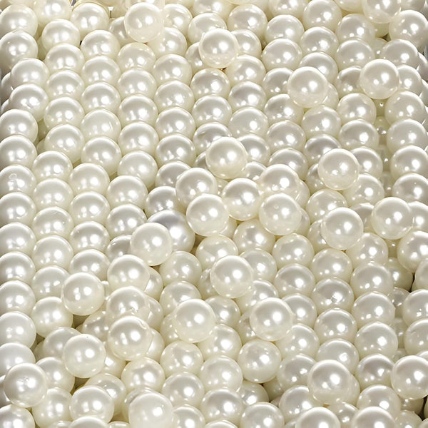 Sooyee Art Faux Pearls 1700-Pcs Loose Beads (8mm, Ivory) 1.1 Lbs for Vase Fillers, Table Scatter, Wedding