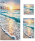 HATESAH Beach Bath Towels Set,Soft Highly Absorbent Sea Ocean Waves Island Hawaiian Sunrise