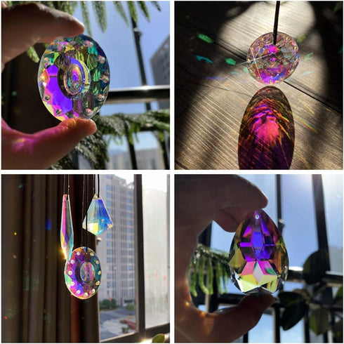10pcs H&D HYALINE & DORA Coloful Crystal Chandelier Lamp Lighting Drops Pendants Prisms Hanging Glass Prisms Parts