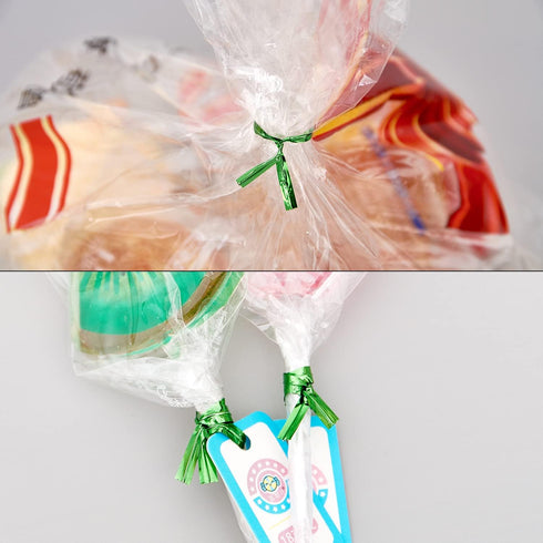 800pcs 4" Metallic Twist Ties (Green) for Bakery, Candy Bags, Coffee Bags, Goodie Bags