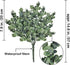 Supla 3 Pcs Realistic Eucalyptus Leaves Bushes, Faux Greenery Stems in Grey Green 14.6" Tall for Vase Bouquets Wreaths