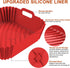 Large Silicone Air Fryer Liners, 5-9 QT, 9.6 Inch Reusable Baking Tray, 2 Pack