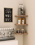 ShineZoom Shelves3Pcs Corner Floating Wood Corner Shelf Rustic Corner Shelves Wall Corner Shelf