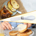 Mixweer 4 Pcs Butter Knife - Stainless Steel Spreader Knife with White Porcelain Handle, 5.1 Inch