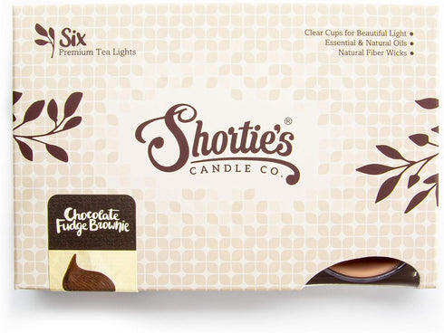 Chocolate Fudge Brownie Premium Tealight Candles, 6 Brown Tea Lights, Highly Scented, Made in The USA