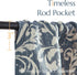 jinchan Floral Valance Curtain for Kitchen, Living Room, Vintage Flower Blue Valance, Room Darkening Window Treatment,