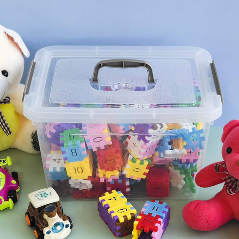 Bringer 6-Pack Clear Plastic Latching Storage Box - 10 L Plastic Box