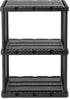 Gracious Living 3 Shelf Knect-A-Shelf Solid Light Duty Storage Unit 12 x 24 x 33 for Home, Garage, Basement