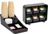 Mind Reader Tea Storage, Cup and Condiment Station, Set of 2, Countertop Organizer, Kitchen, 7.25" L x 15.5" W x 5.25" H, Black by Mind Reader