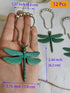 Decorative Antique Green Dragonfly Shower Curtain Hooks - Rust Proof Rings for Natural Forest Garden Bathroom Decor