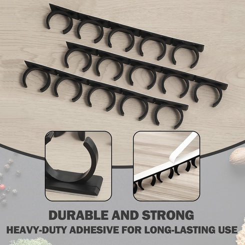 Generic 3-Pack, 15 Adhesive Spice Clips Heavy-Duty Spice Organizer for Cabinet Doors, Pantry & RV, Space-Saving Kitchen