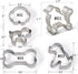 Puppy Dog Paw and Bone Shaped Cookie Cutter, Stainless Steel Biscuit/Fondant Molds, Homemade Baking Tools by EORTA, Set