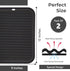 Silicone Trivets for Hot Pots and Pans, 2 Pack Heat Resistant Mats, 9 x 12 inch Kitchen Pot Holders by Linda's