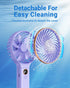 SWEETFULL Handheld Fan - Portable 5000mAh Rechargeable Battery Fan with 6 Speed Wind and LED Display for Travel