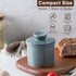 Dark Gray Butter Crock with Water Line, French Butter Dish with Lid for Fresh Spreadable Butter on Countertop