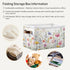 Herbal Wildflowers 1pc Storage Basket, Large Collapsible Canvas Organizer with Handle for Home Office Decor