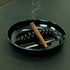 Premium Plastic Ashtray, Trash Can, Pack of 3, Round Black Large Size for Indoor Outdoor Home Office Use
