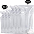 Concealable Rum Runners for Cruise, Reusable Sneak Flask Liquor Pouches Kit, Plastic Hide Drinking Flask (8OZ3 + 16OZ3)
