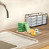 Metal Paper Towel Dispenser with Wood Lid, Wall Mounted & Countertop Tri-Fold Napkin Holder for Home Bathroom Kitchen