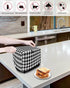 Black and White Checkered Toaster Cover 4 Slice, Large Kitchen Appliance Covers, Farmhouse Buffalo Plaid with Loop,