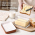 3 2-in-1 Countertop, Safe-Cozy DOWAN Glass Butter Dish with Ceramic Lid, Large Butter Container for Sticks, Butter Dish