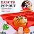 Walfos Muffin Pan Set - 12 Cups Regular Silicone Cupcake Pan, Non-stick, BPA Free, 2-Piece