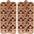 2pcs Christmas Silicone Molds for Baking Jelly Soap, Gingerbread Men and Candy Cane Chocolate Candy Mold