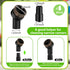 Honoson 2 Pack Round Dust Brush Vacuum Attachment: 1-1/4 Inch Black Bristle Cleaner with 1.25 to 1.37 Inch Hose Adapter
