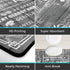 Grey Kitchen Rugs, Non-Skid Washable Microfiber Mats, Kitchen Rules Theme Decor Sets of 2