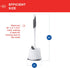 16 5 5.5 Clorox Under-Rim Toilet Bowl Brush with Corner Storage Caddy, x x