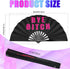 Amyhill Rave Fan 2 Packs Large Folding Hand Fan festival fan Bamboo Chinese iconic fan with Voice for Men and Women Party Performance, Dance, Decorations, Gift, 13 Inch (Modern Style)