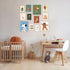 Aroutde 12Pcs Cartoon Animal Canvas Wall Decor Nursery Room Playful Animals Prints Modern Artwork for Kids Room