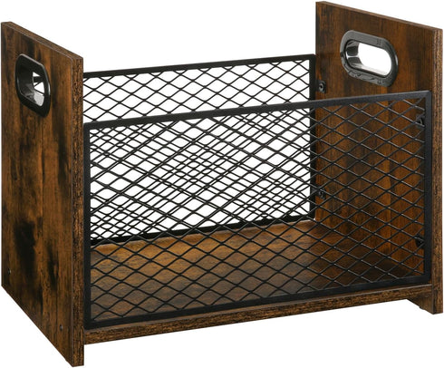 YINMIT Magazine Holder, Large Desktop Rack for Home Office, Farmhouse File Storage Basket for Magazines, Books,