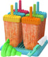Ozera Set of 6 Reusable Popsicle Molds - Easy Release Ice Pop Maker with Funnel & Cleaning Brush
