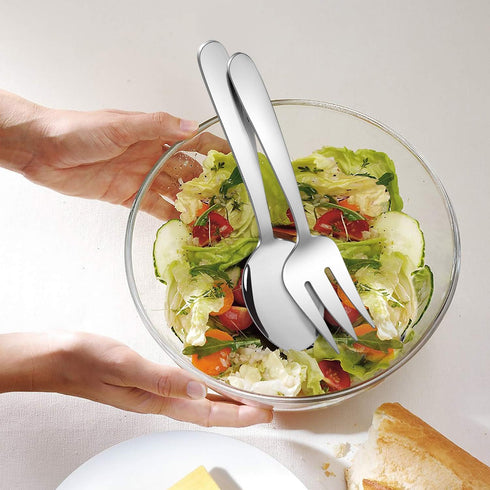 5-Piece Silverware Serving Utensils, HaWare Durable Stainless Steel Serving Spoon Fork, Mirror Polished, Dishwasher Safe