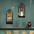 Zzbakress 2 Pcs Gothic Sconces Wall Decor - Black Goth Arched Church Wall Art Gothic Home Decor for Living Room